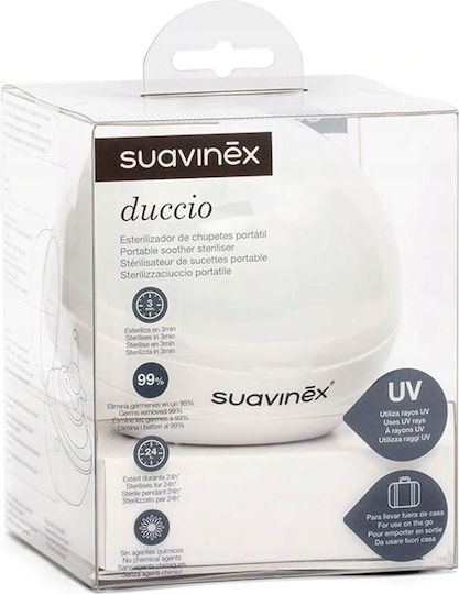 Suavinex Portable Baby Sterilizer for Pacifiers Duccio White