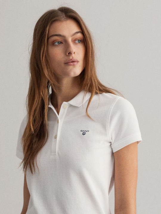 Women's Polo Blouse Short Sleeve White