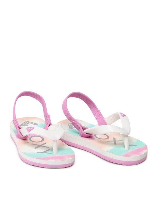 Șlapi pentru copii Flip Flops Albe Tahiti