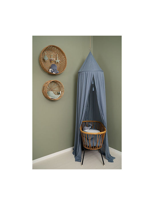 Little Dutch Mosquito Net Crib Pure Blue Cotton CA10100140 Blue 240cm