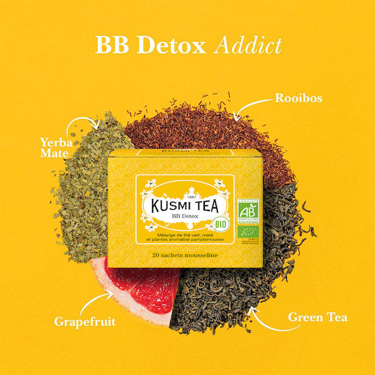 Kusmi Tea Πράσινο Τσάι Βιολογικό Προϊόν BB Detox 20 Φακελάκια 44gr