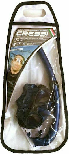 CressiSub Diving Mask with Snorkel Calibro & Corsica Black