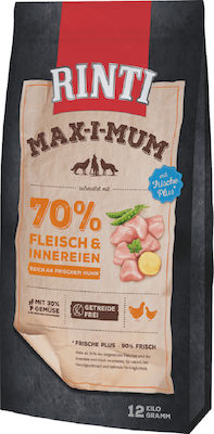 Rinti Max-i-Mum 12kg Trockenfutter ohne Getreide für erwachsene Hunde mit Huhn und Geflügel