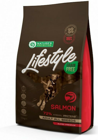 Nature's Protection Lifestyle Salmon Adult 1.5kg Dry Food Grain-Free for Adult Dogs with Salmon