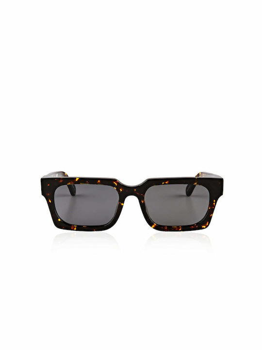 Oscar & Frank Ambassador Sunglasses with 050DT Dark Tort Tartaruga Plastic Frame and Black Lens