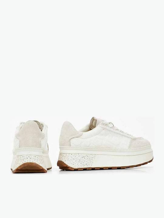 Damen Flatforms Sneakers Weiß