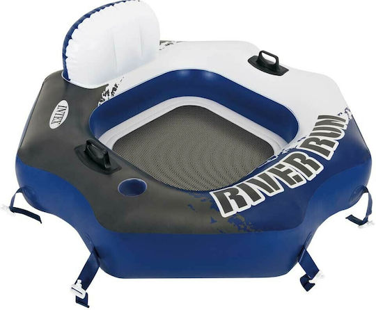 Intex River Run Φουσκωτή Πολυθρόνα με Χειρολαβές Μπλε 130cm