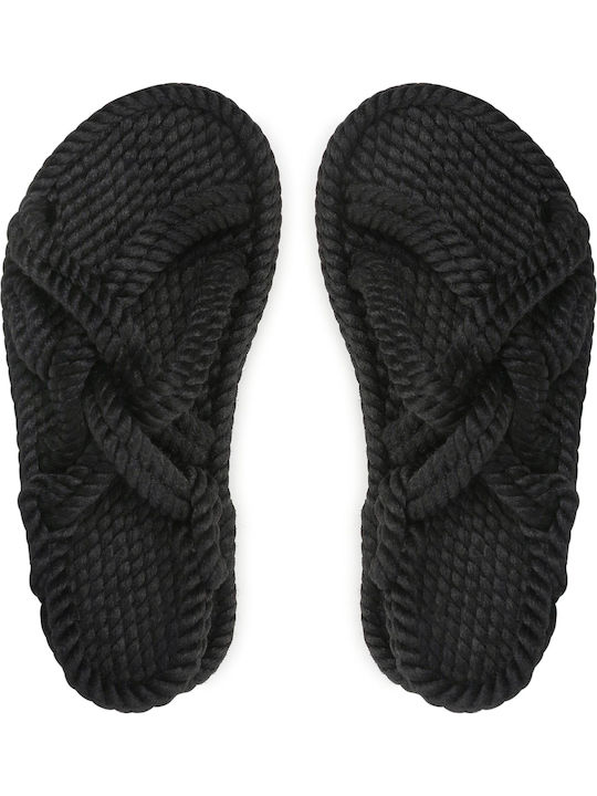 Flache Sandalen für Damen in Schwarz Farbe
