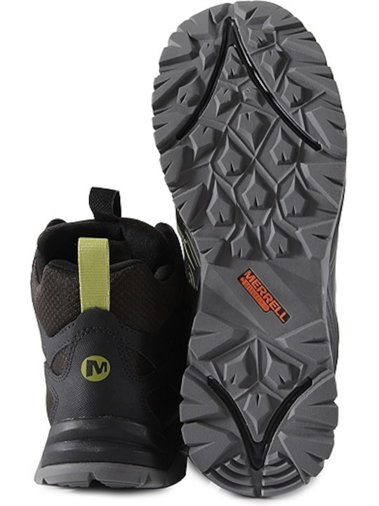 Merrell Carpa Rise Mid Ανδρικά Ορειβατικά Μποτάκια Μαύρα