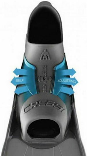 CressiSub Βατραχοπέδιλα Κατάδυσης Gara Turbo Modular Sprint Μακριά Μαύρα