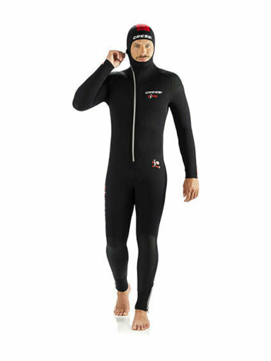 CressiSub Diver Jumpsuit Wetsuit Double-Lined with Zip Black 5mm CressiSub Diver Jumpsuit Wetsuit Double-Lined with Zip Black 5mm
