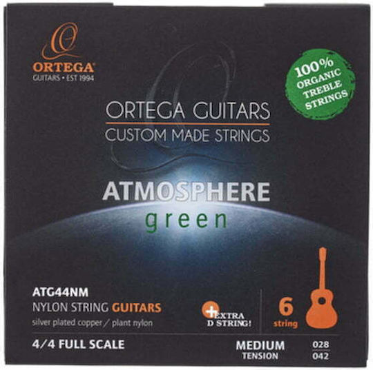 Ortega Atmosphere Green Series Σετ Χορδών Nylon Κλασικής Κιθάρας 28 - 42" Medium Tension