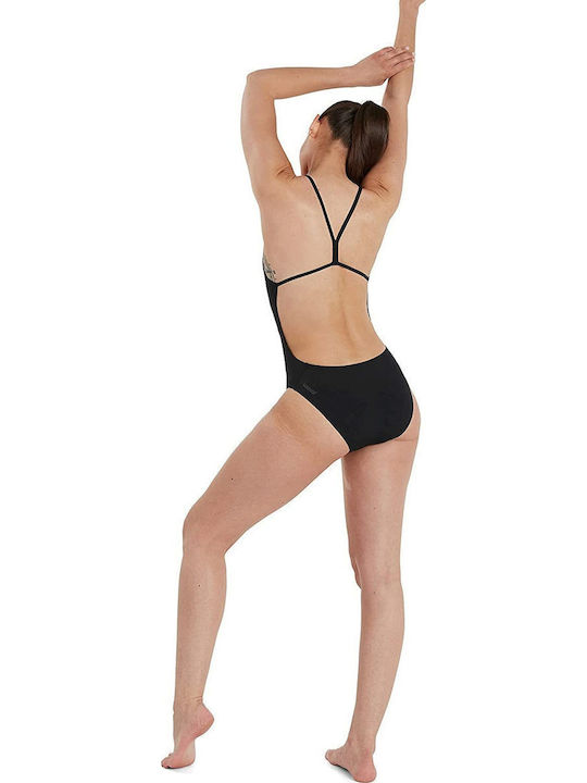 Eco Endurance Thinstrap Athletic One-Piece Swimsuit Black