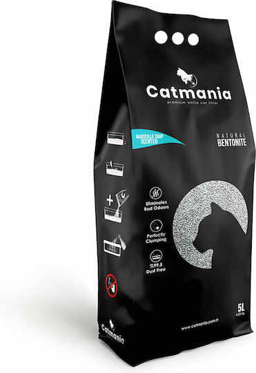 Catmania Bentonite Cat Litter Fine-Grained with Scent Marseille Soap 5lt