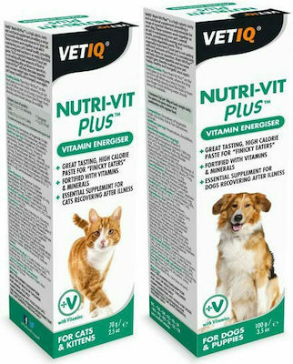 VetIQ Nutri-Vit Plus Dog Pasta Supliment alimentar pentru câini sub formă de pastă 100gr MB-0000443