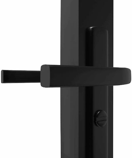 Tür Innentür Aluminium 151199 Μαύρη / Γυαλί 83x201.5cm
