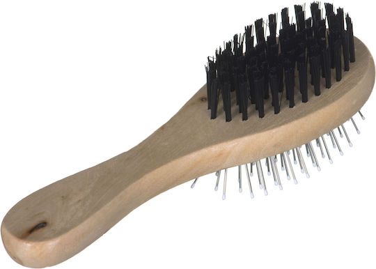 Trixie Brush for Misc Hair Lengths Double Sided for Coat Grooming Brown