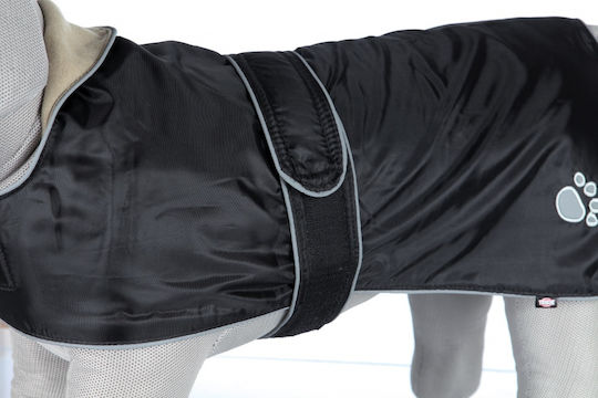 Trixie Orleans Hundemantel Fleece / Wasserdicht Schwarz mit Rückenlänge 25 cm.