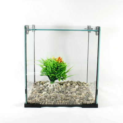 Mini Cube Νο1 Fish Aquarium Capacity 6lt with . Black