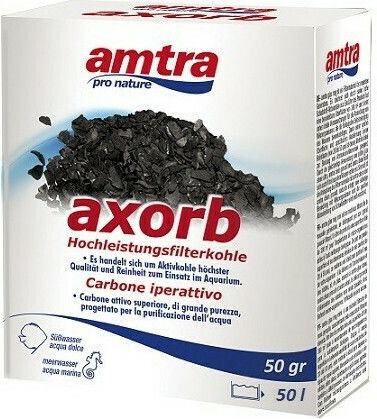 Amtra Axorb Biological Porous Material for Aquarium Filtering with Activated Carbon 50gr