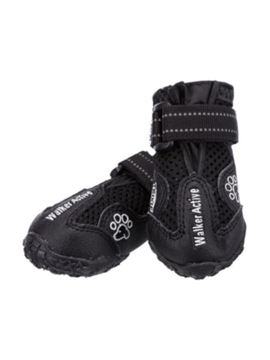 Trixie Walker Active Shoes Dog Black Boots with Velcro 2 pieces in Black Color