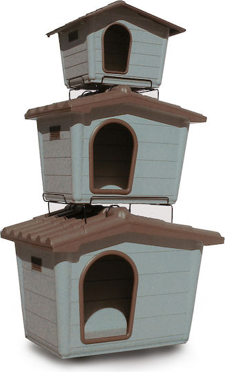 MP Bergamo Cuccia Sprint Eco Hundehaus Kunststoff Außenbereich Gray 60x50x41cm