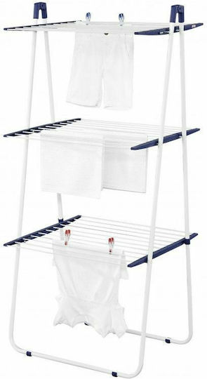 Leifheit Tower 190 Folding Floor Clothes Drying Rack Metallic with Hanging Length 19m