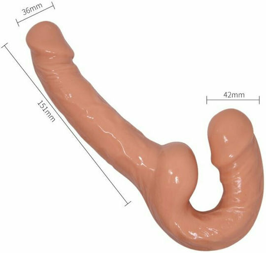 Baile Ultra Passionate Strapless Strap On with Dildo 15cm in skin color