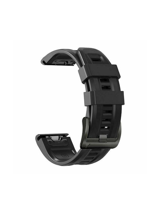 Tech-Protect Iconband 26mm Λουράκι Σιλικόνης Μαύρο (Fenix 3 / 5X / 5X Plus / 6X / 6X Pro / 7X / 7X Pro / 8 (51mm))