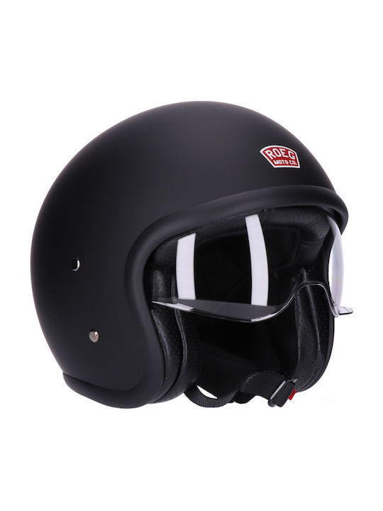 Roeg Jet with Sun Visor ECE 22.05 Matte Black Roeg Jet with Sun Visor ECE 22.05 Matte Black