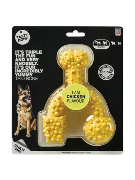 Tasty Bone Trio Jucărie Os Din Cauciuc Mici 12cm Galben Tasty Bone Trio Jucărie Os Din Cauciuc Mici 12cm Galben