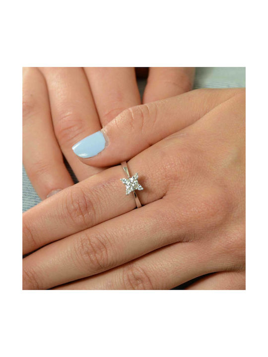 14K White gold Solitaire Ring K14