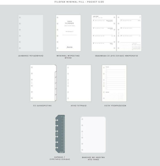 Filofax Ημερήσιο Organizer Pocket Πράσινο Δερμάτινο 12.8x14.6εκ.