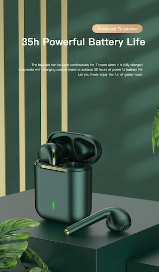 J18 Earbud Bluetooth Handsfree Earphones with Sweat Resistance and Charging Case Black