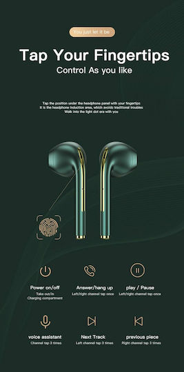 J18 Earbud Bluetooth Handsfree Earphones with Sweat Resistance and Charging Case Black