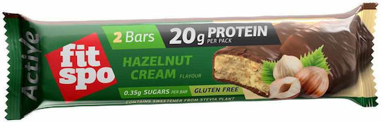 Fit Spo Active Μπάρα με 33% Πρωτεΐνη & Γεύση Wafer Hazelnut 2x30gr