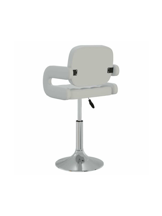 Stool Bar with Back & Adjustable Height White 2pcs 58x50x73-88cm