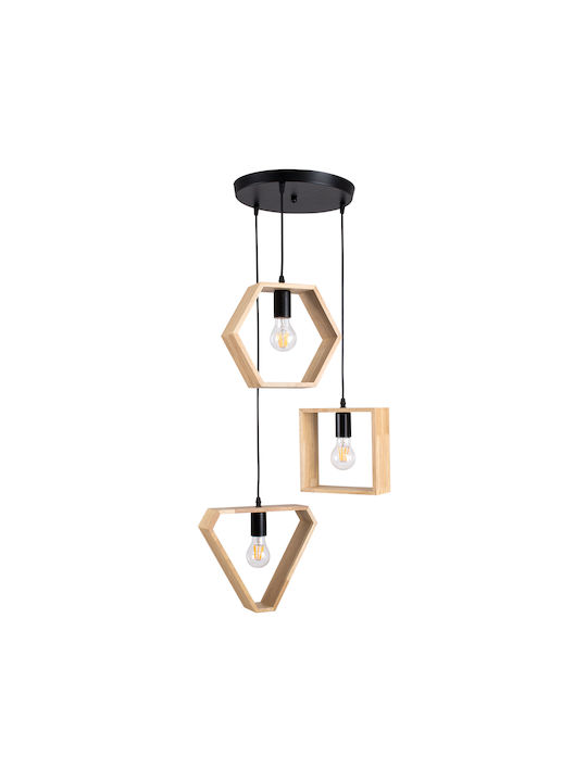 GloboStar Elise Pendant Light Suspension for Socket E27 Beige