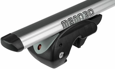 Menabo Dozer XXL 150cm. for Factory Parallel for Cars with Factory Bars (with Roof Rack Legs and Lock) Silver