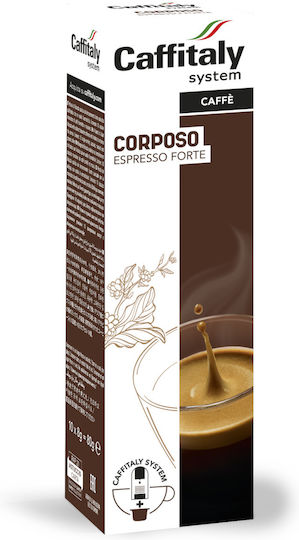 Caffitaly Capsules Espresso Corposo Compatible with Machine Caffitaly 10caps,tobolek