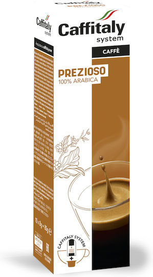 Caffitaly Kapseln Espresso Prezioso Kompatibel mit Maschine Kafitaly 10Mützen