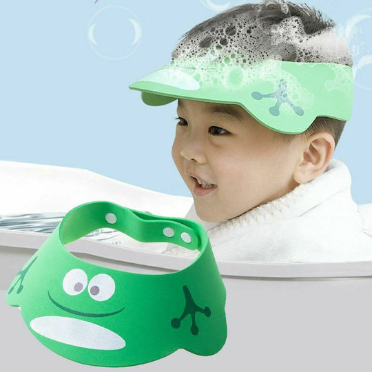 Protective Bath Hat Frog Green 1pcs