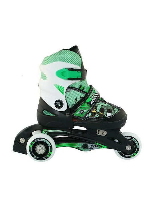 Nils NJ9128 Kids Adjustable Inline Rollers Green