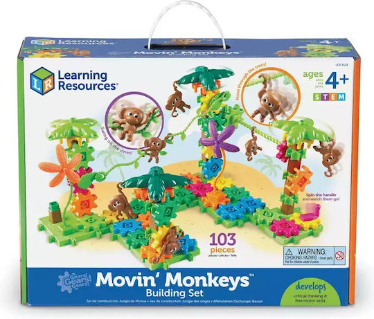 Learning Resources Παιχνίδι Κατασκευών Πλαστικό Movin Monkeys Building για Παιδιά 4+ Ετών