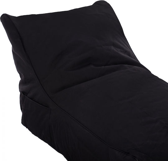 Bean Bag Sunbed Waterproof Bloom Black 106x70x61cm
