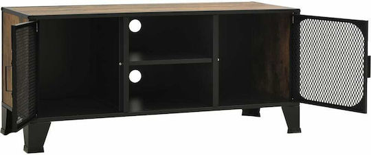 TV-Ständer Schwarz - Braun M105xT36xH47cm