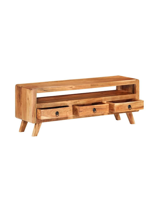 TV Stand Made of Solid Wood Natural M110xD30xH40cm