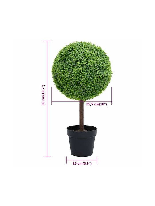 Artificial Outdoor Tree Buxus (Common box) Green 50cm vidaXL