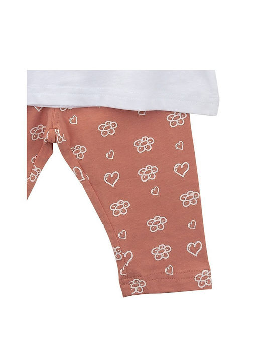 Funky Kinder Set mit Leggings Sommer 2Stück Weiß