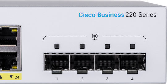 Cisco CBS220-24P-4G Managed L2 PoE++ Switch with 24 Gigabit (1Gbps) Ethernet Ports and 4 SFP Ports